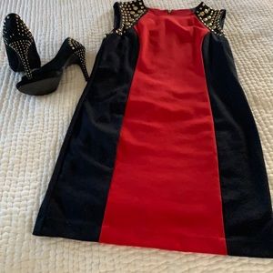 Michael Kors stretchy short sleeve dress and studs